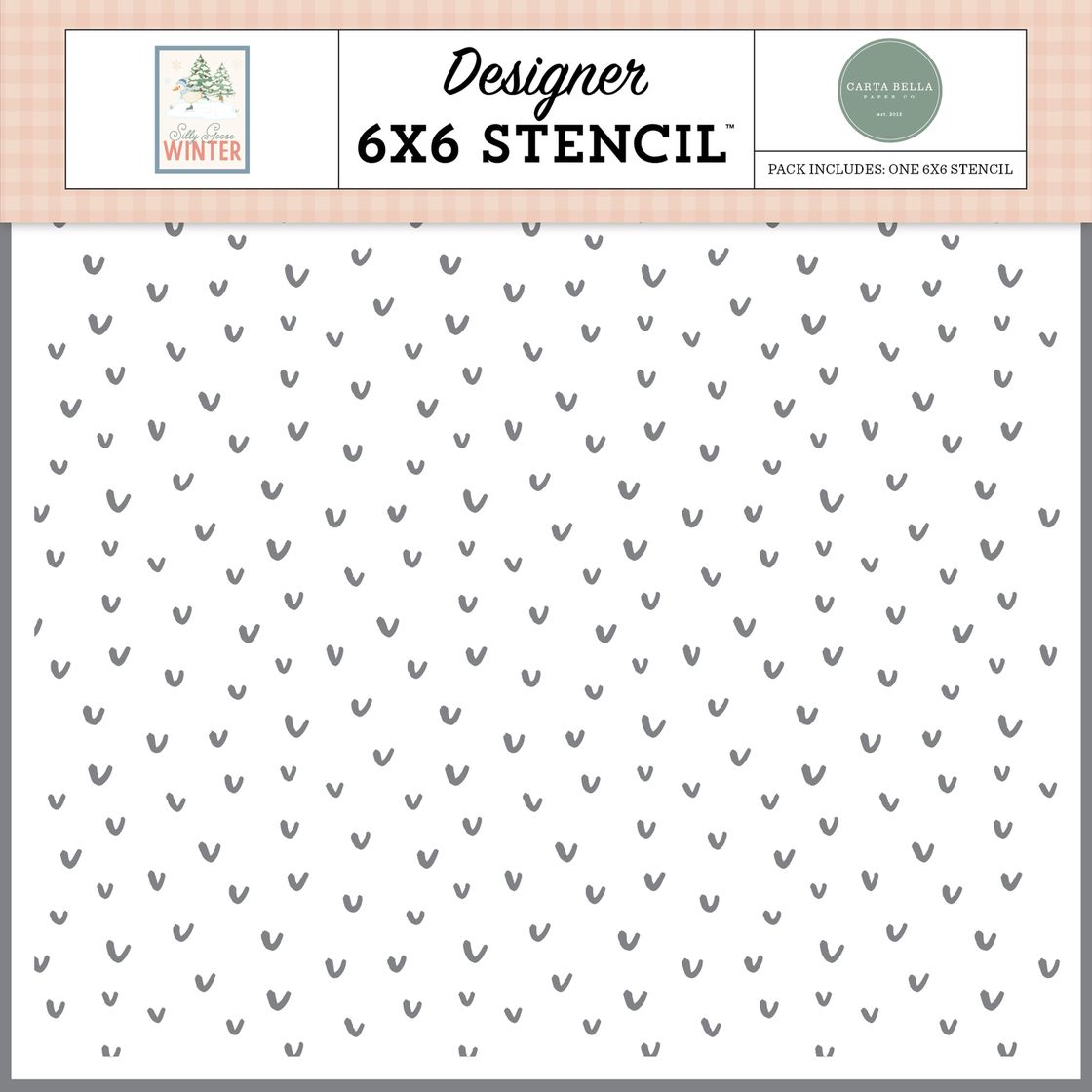 ***Pre-Order*** Carta Bella - Silly Goose Winter - Frozen Flutter Stencil