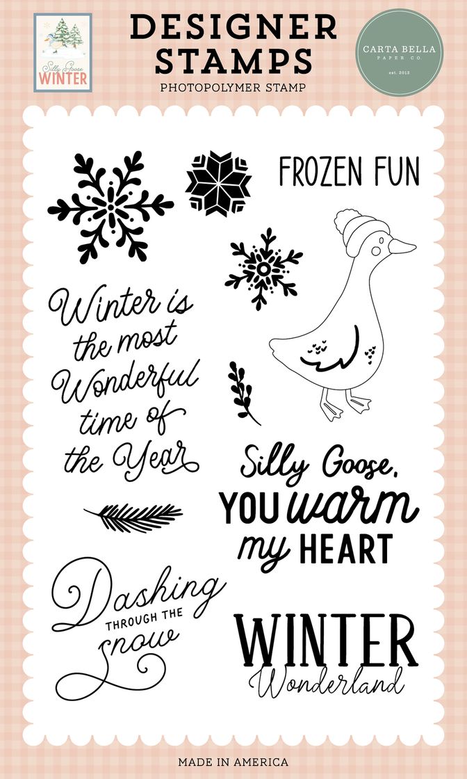 ***Pre-Order*** Carta Bella - Silly Goose Winter - Frozen Fun Stamp Set
