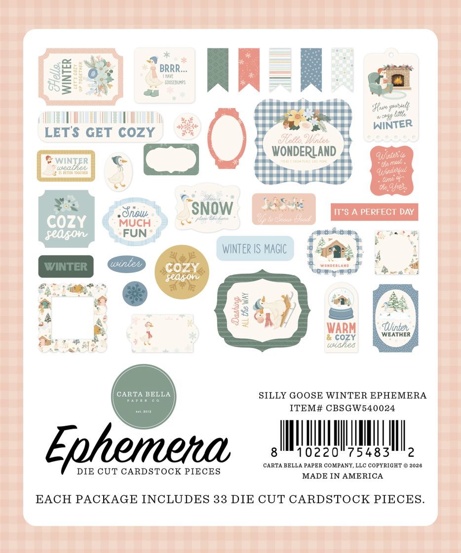***Pre-Order*** Carta Bella - Silly Goose Winter - Ephemera