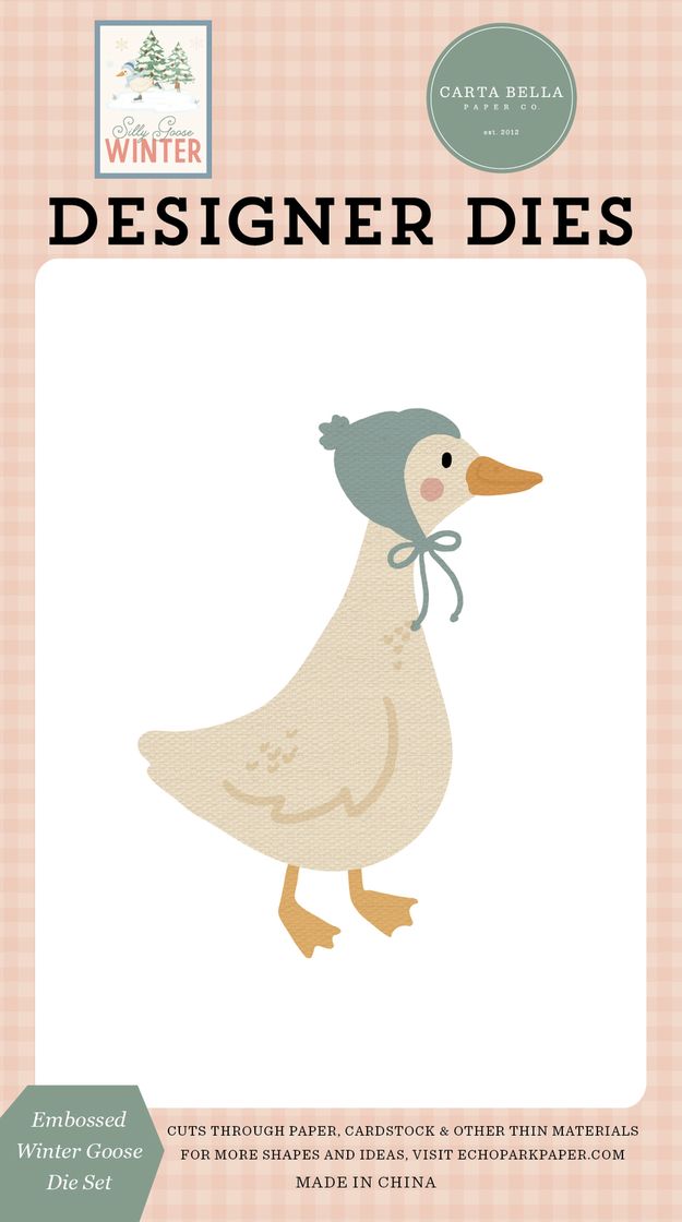 ***Pre-Order*** Carta Bella - Silly Goose Winter - Embossed Winter Goose Die Set