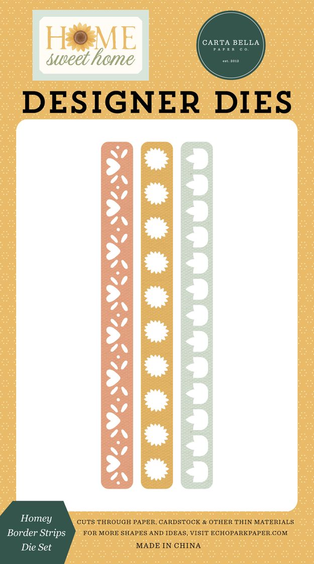 ***Pre-Order*** Carta Bella - Home Sweet Home - Homey Border Strips Die Set