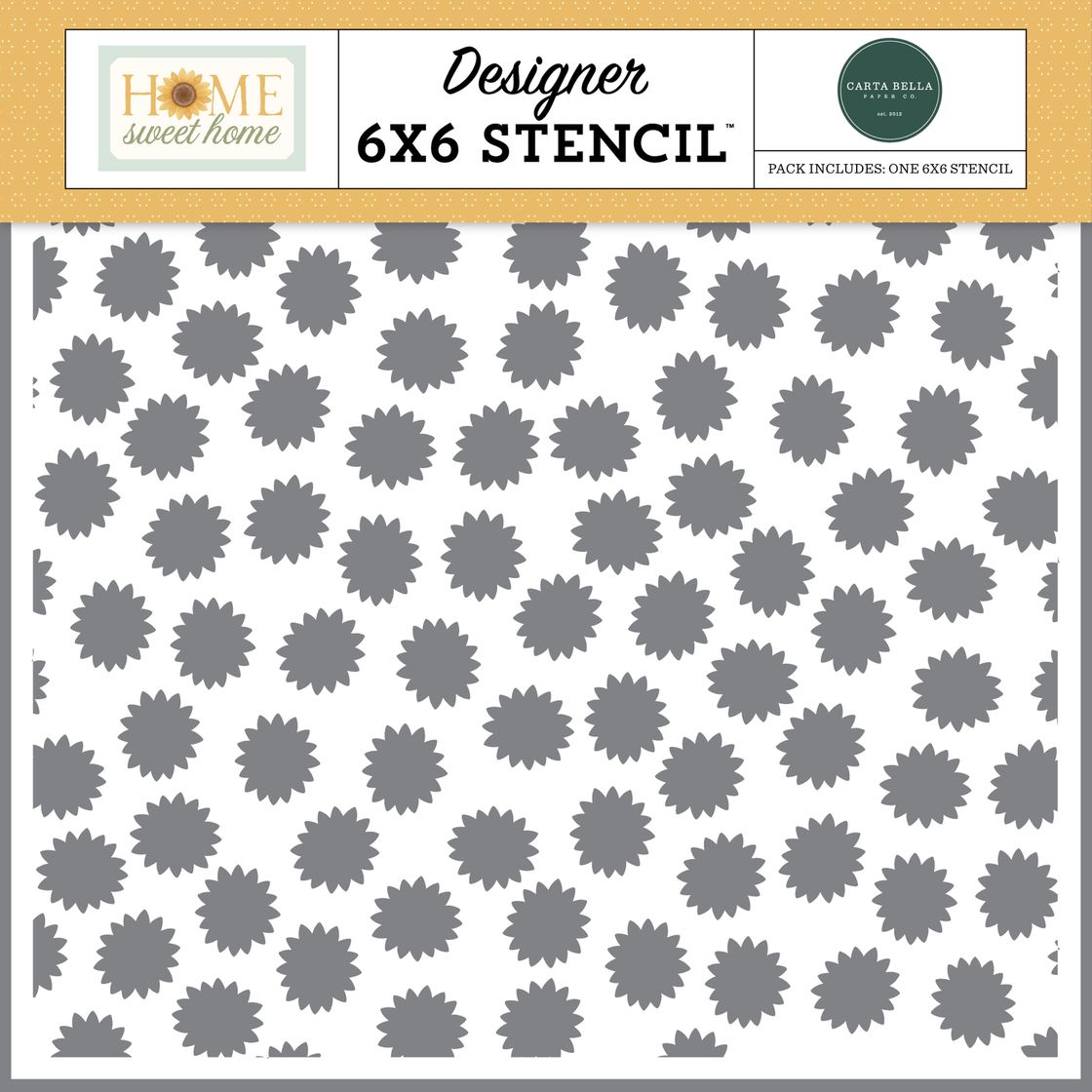 ***Pre-Order*** Carta Bella - Home Sweet Home - Be Bright Floral Stencil