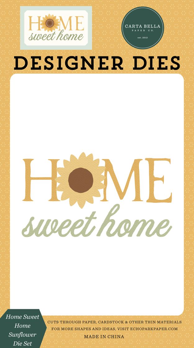 ***Pre-Order*** Carta Bella - Home Sweet Home - Sunflower Die Set