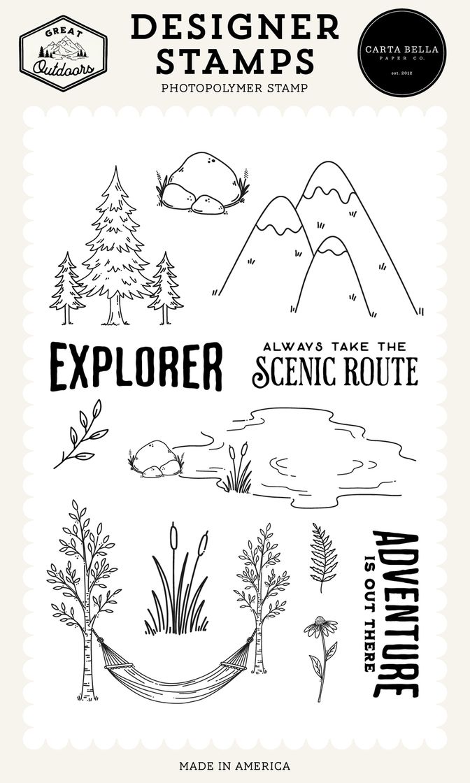 ***Pre-Order*** Carta Bella - Great Outdoors - Explorer Stamp Set