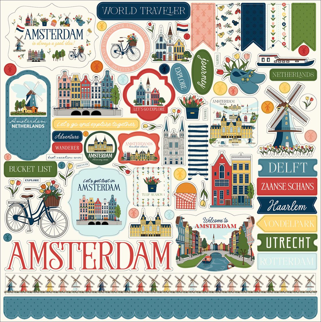 ***Pre-Order*** Carta Bella - Amsterdam - Element Sticker