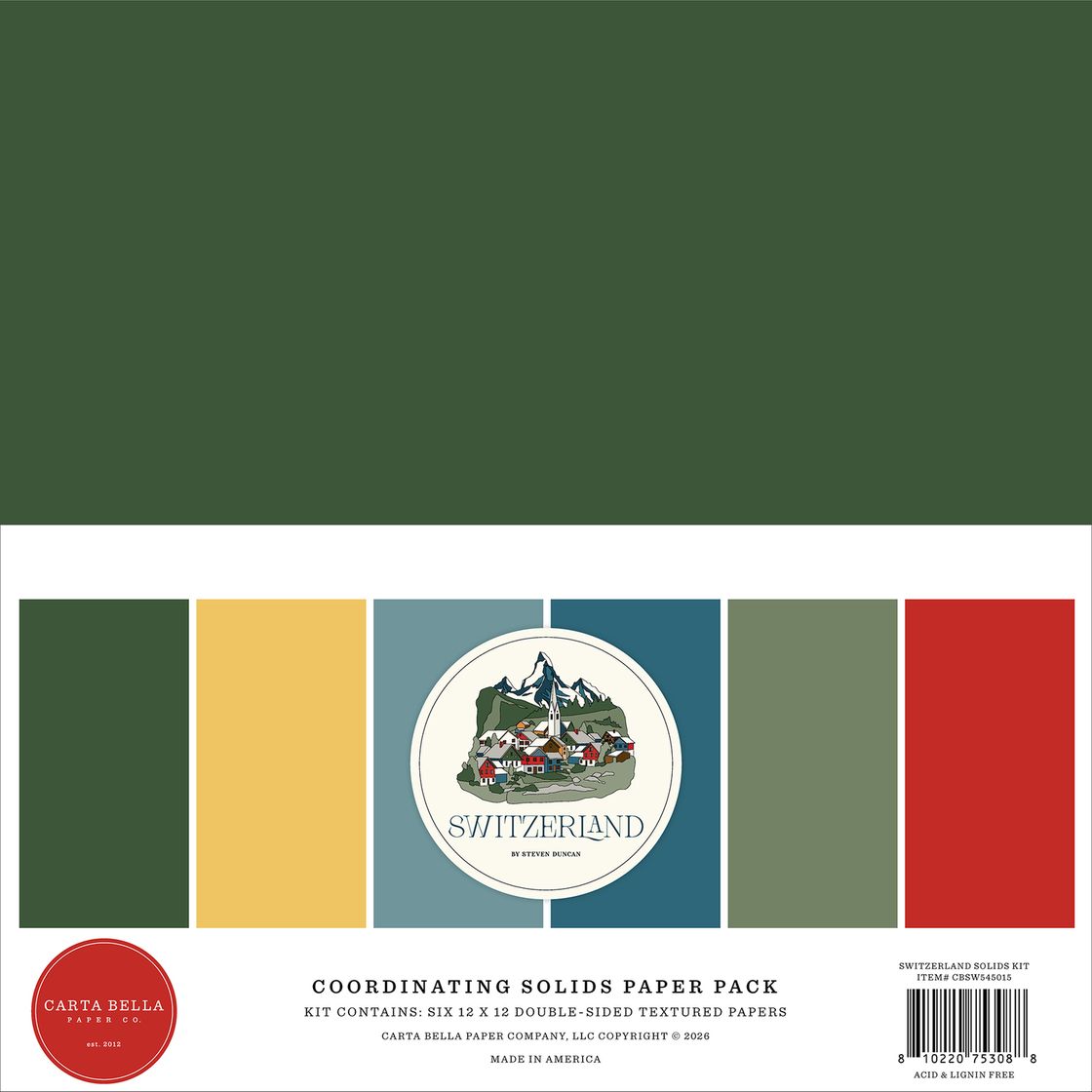 ***Pre-Order*** Carta Bella - Switzerland - Solids Kit