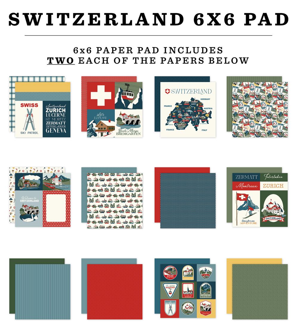 ***Pre-Order*** Carta Bella - Switzerland - 6x6 Paper Pad