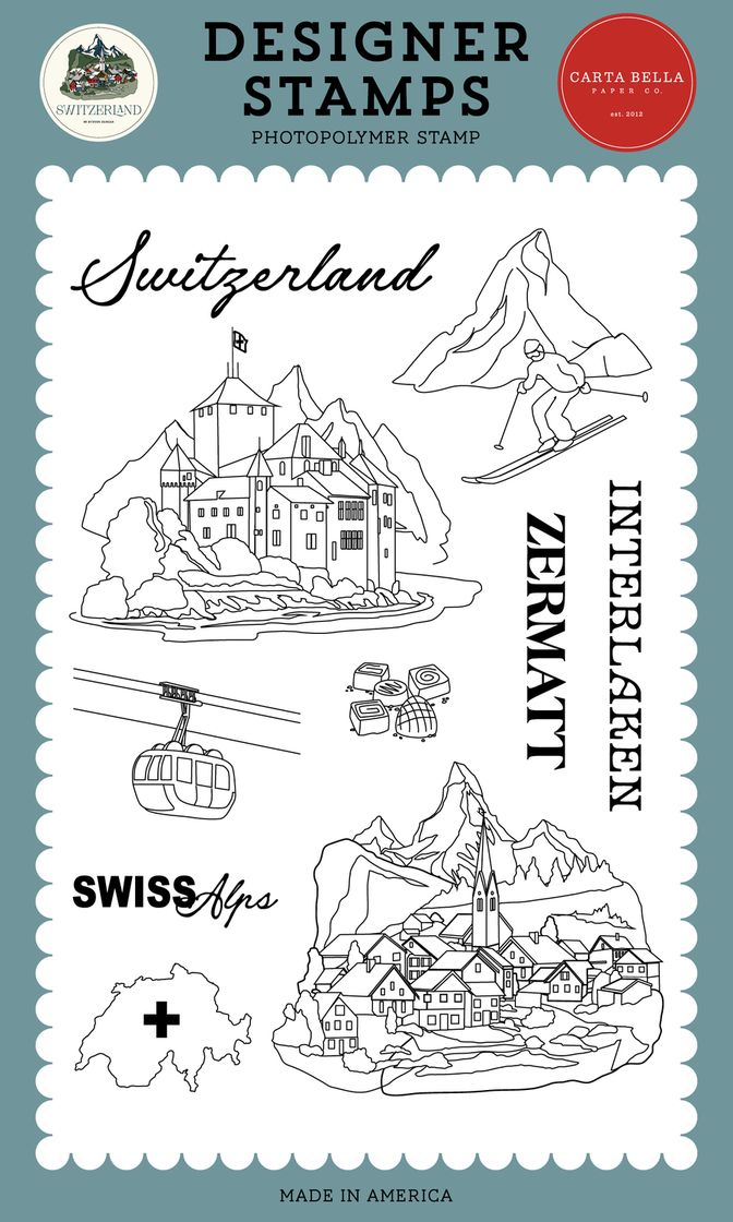 ***Pre-Order*** Carta Bella - Switzerland - Stamp Set
