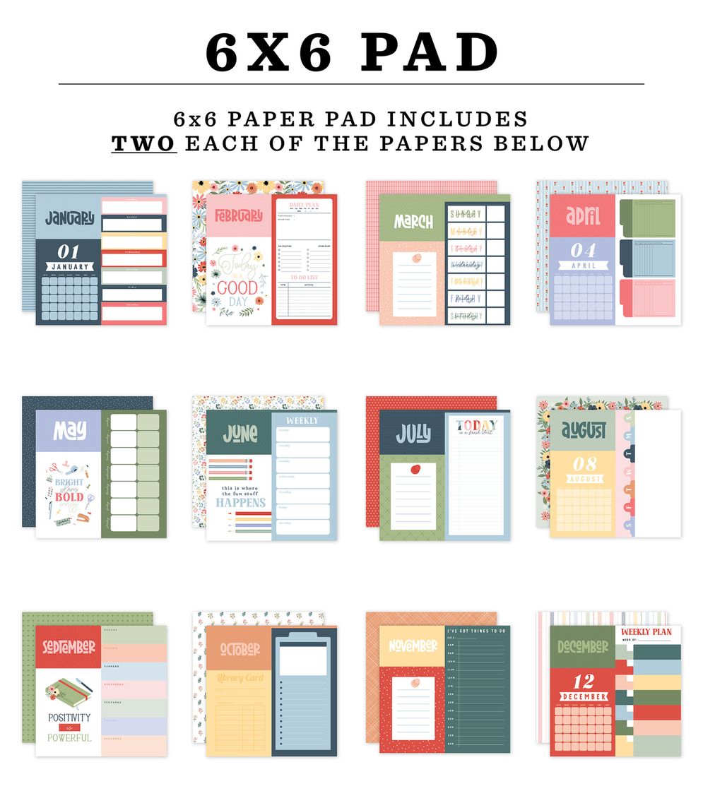 ***Pre-Order*** Echo Park - One Day At A Time - 6x6 Paper Pad