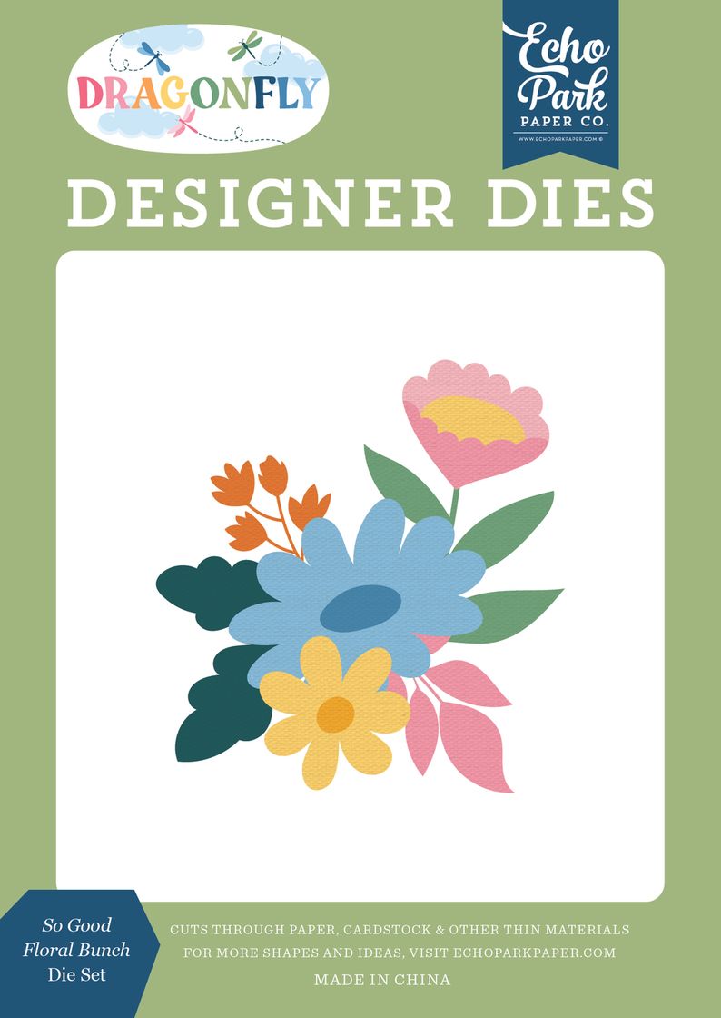***Pre-Order*** Echo Park - Dragonfly - So Good Floral Bunch Die Set