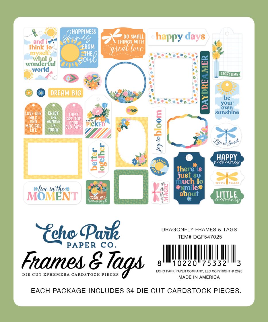 ***Pre-Order*** Echo Park - Dragonfly - Frames & Tags
