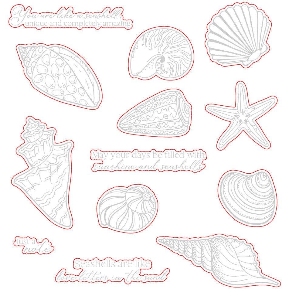 Honey Bee Stamps - Seashells - Honey Cuts