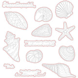 Honey Bee Stamps - Seashells - Honey Cuts