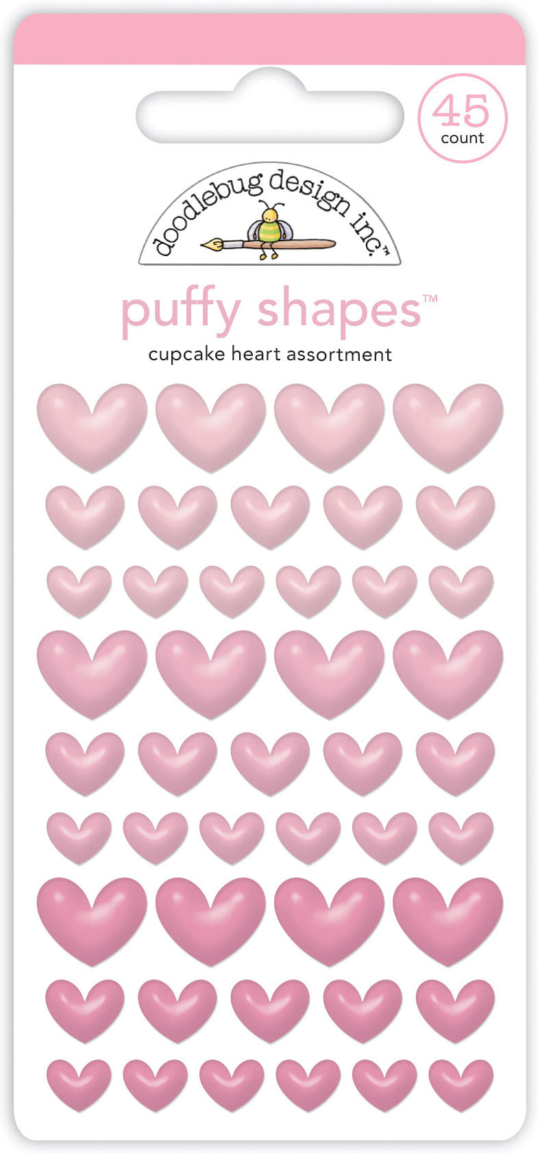 Doodlebug - Heart Puffy Shapes - Cupcake