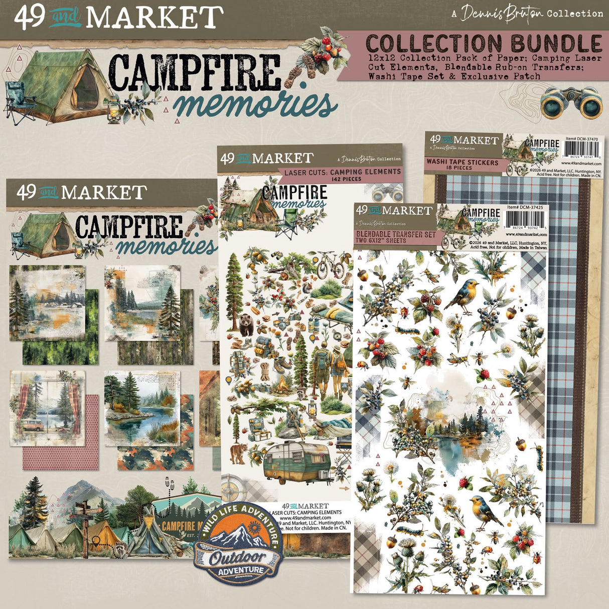 ***Pre-Order*** 49 And Market - Campfire Memories - Collection Bundle With Patch