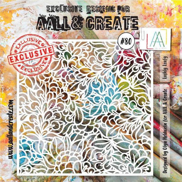 AALL & Create - 6"x6" Stencil - Lushly Leafy - #80