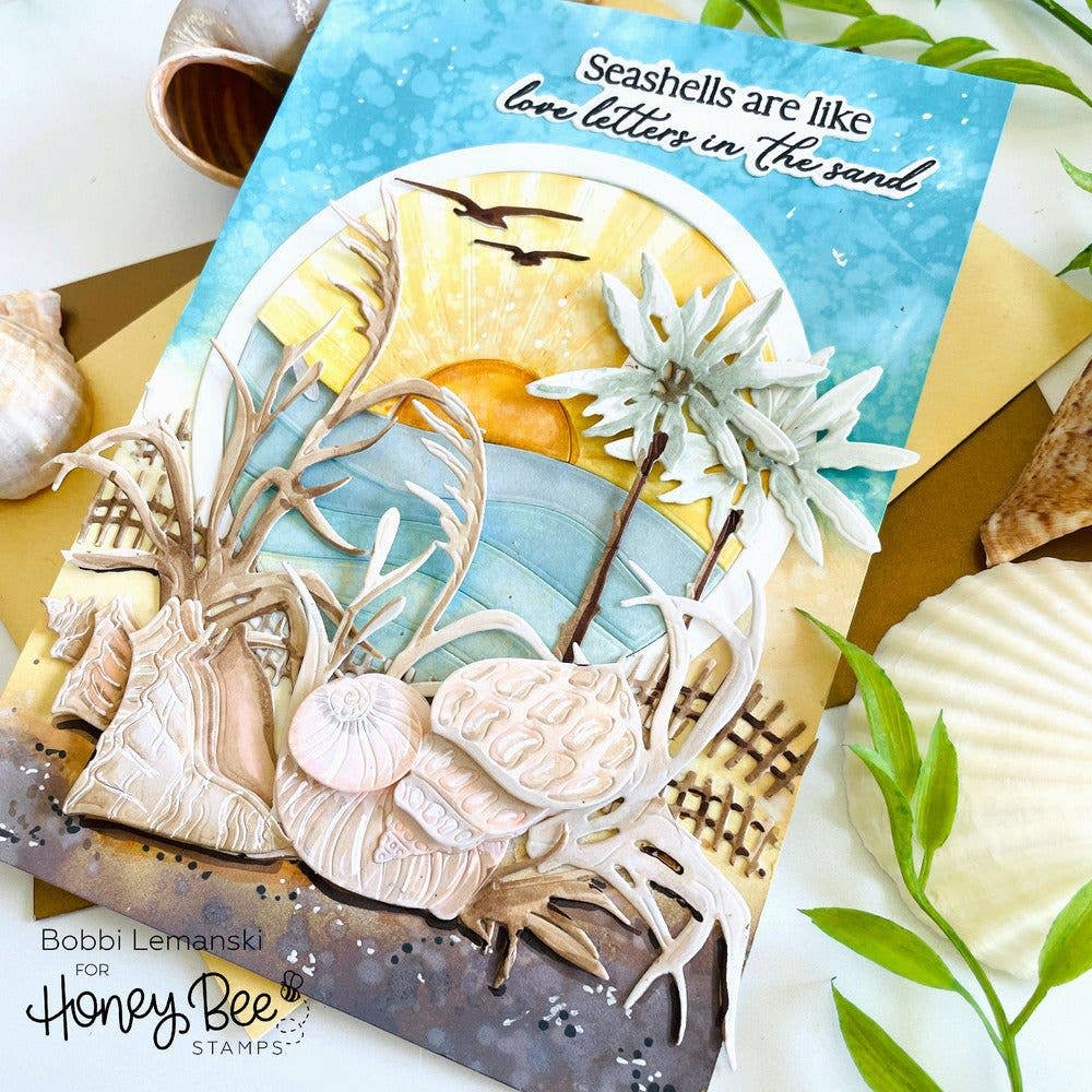 Honey Bee Stamps - Seashells - 6x8 Stamp Set