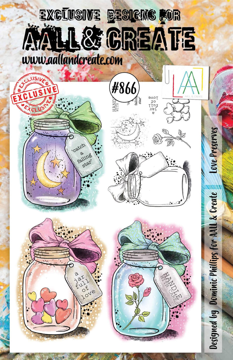 AALL & CREATE - A5 CLEAR STAMP SET - LOVE PRESERVES