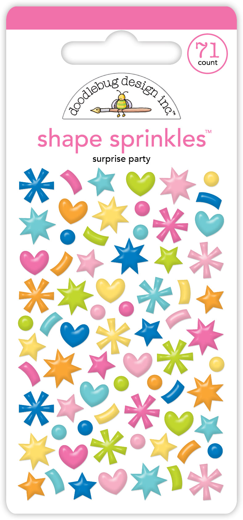 Doodlebug - Cupcakes & Candles - Surprise Party Shape Sprinkles