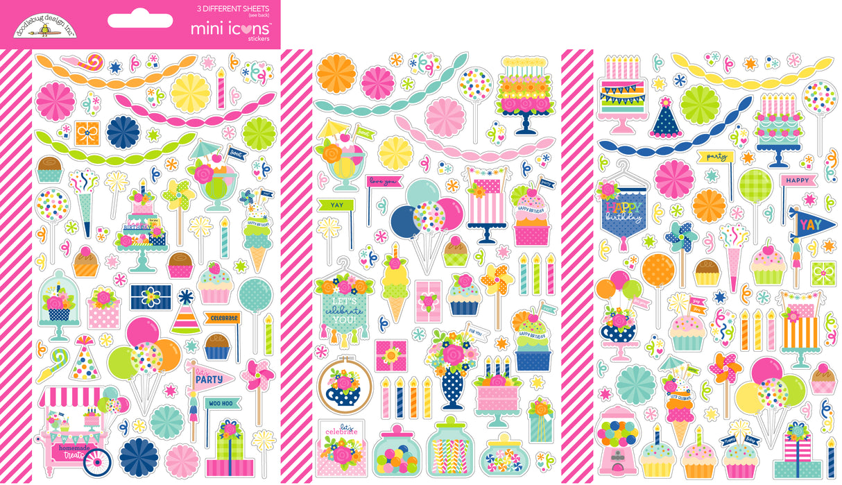 Doodlebug - Cupcakes & Candles - Icons Stickers