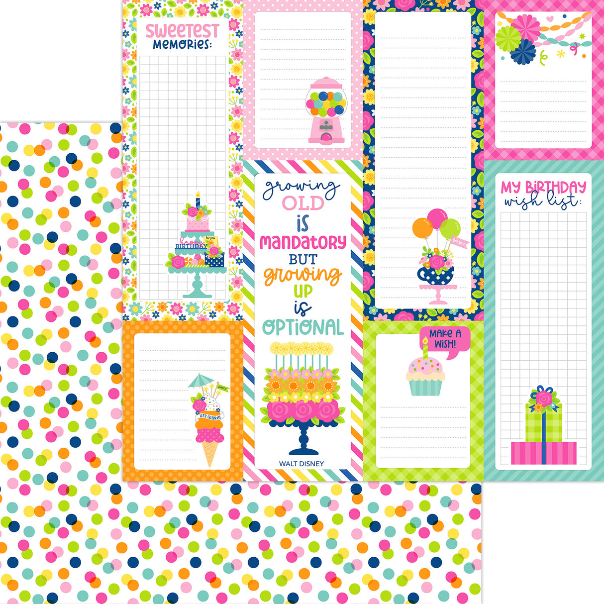 Doodlebug - Cupcakes & Candles - 12X12 Paper Pack