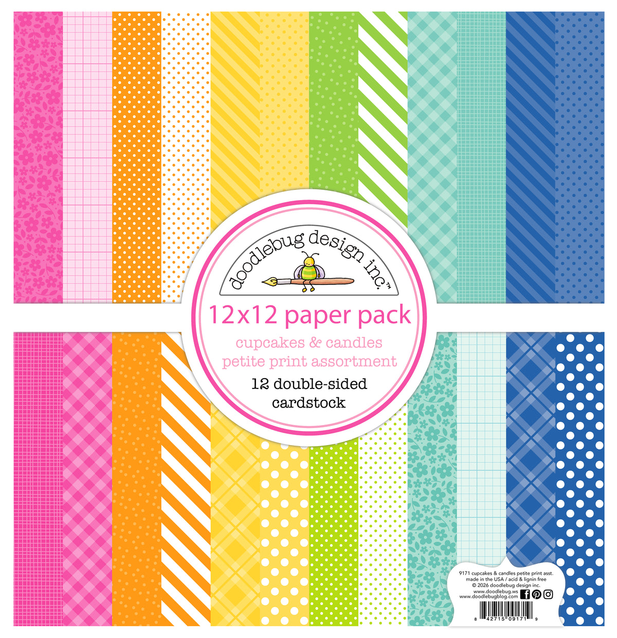 Doodlebug - Cupcakes & Candles - Petite Prints Assortment Pack