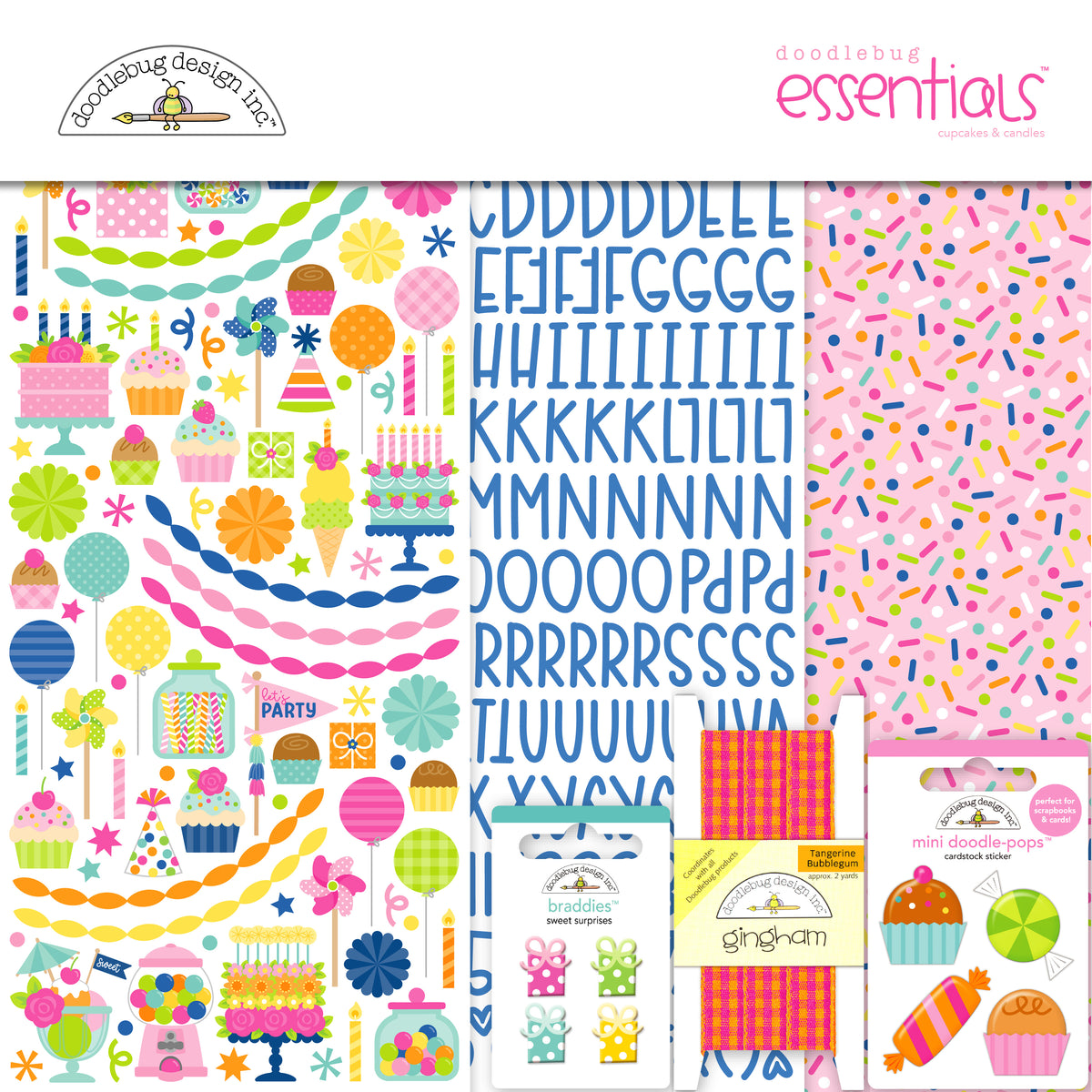 Doodlebug - Cupcakes & Candles - Essentials Kit