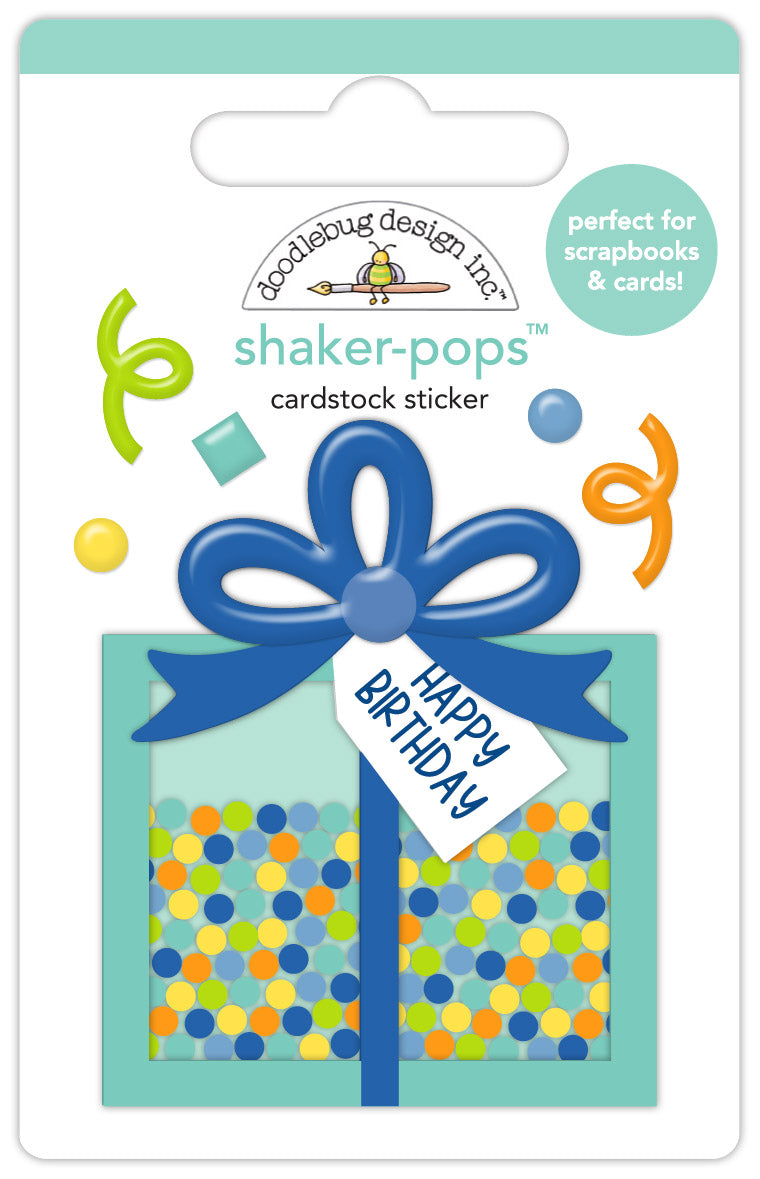 Doodlebug - Balloons & Banners - Happy Birthday Shaker-Pops