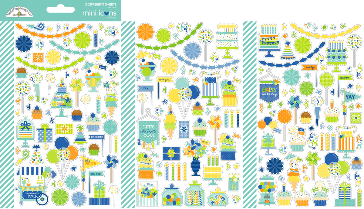 Doodlebug - Balloons & Banners - Mini Icons Stickers