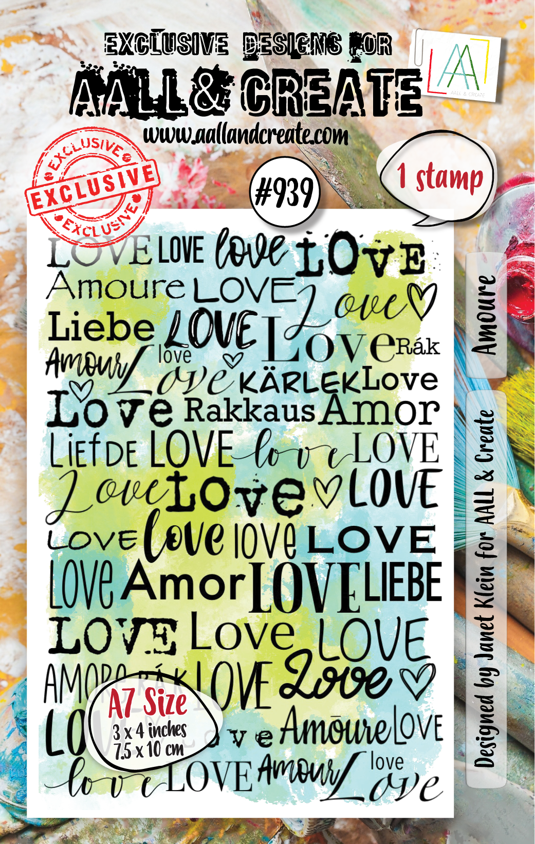 AALL & Create - A7 Stamp Set - Amour - #939