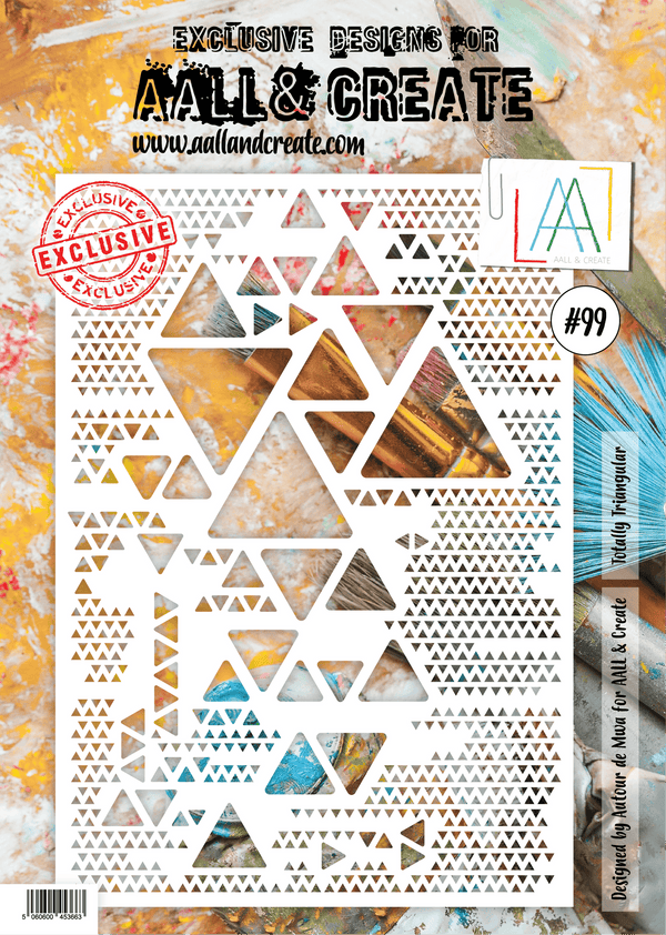 AALL & CREATE - A4 STENCIL - TOTALLY TRIANGULAR #99