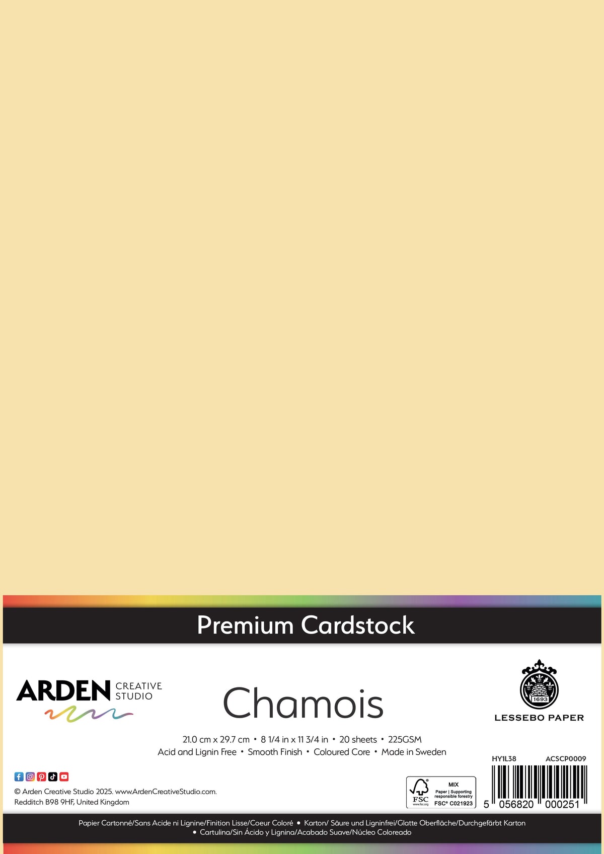 Arden Creative Studio - Premium Cardstock A4 - Chamois
