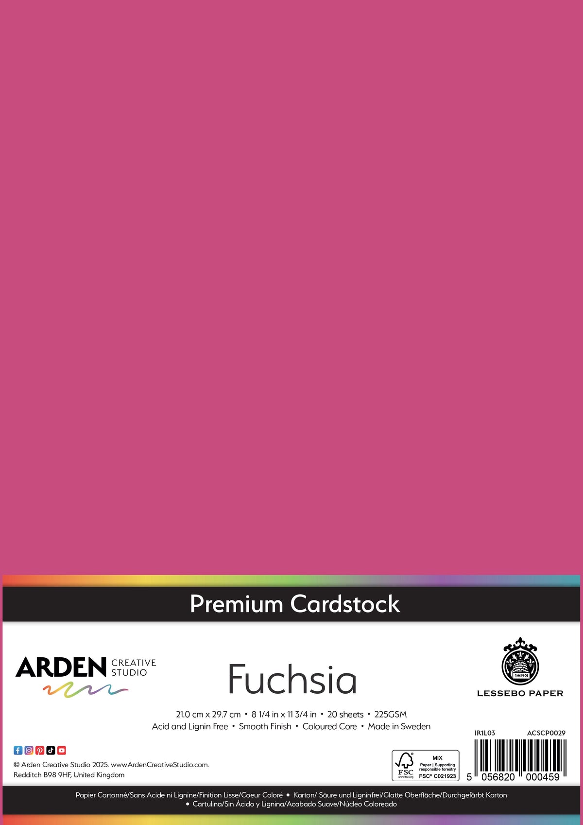 Arden Creative Studio - Premium Cardstock A4 - Fuchsia