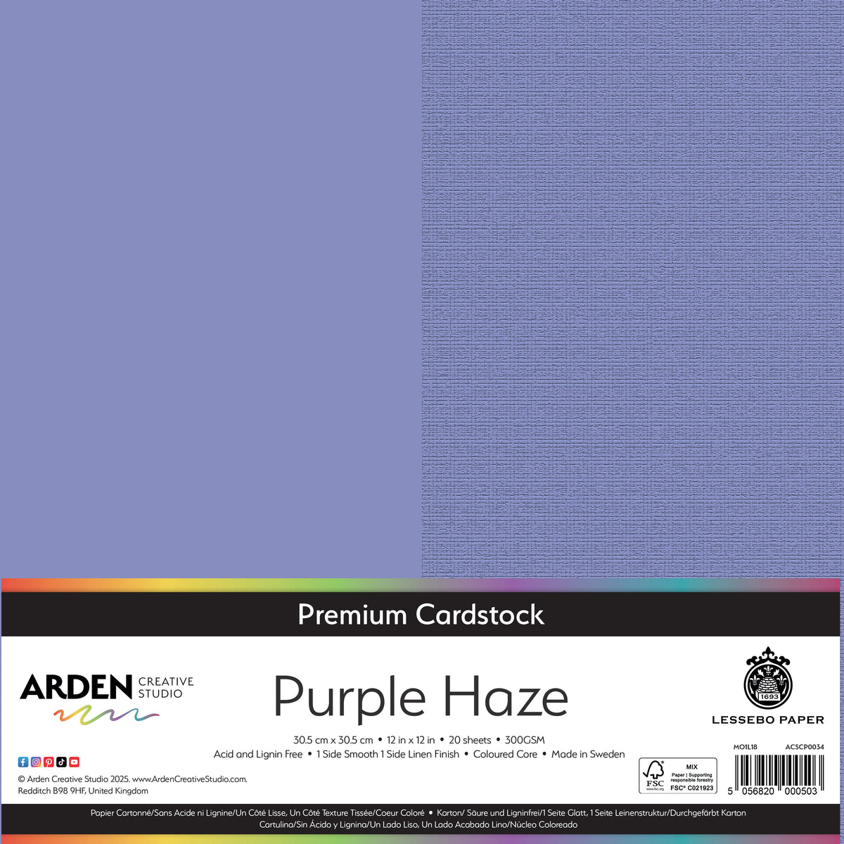 Arden Creative Studio - Premium Cardstock 12x12 - Purple Haze