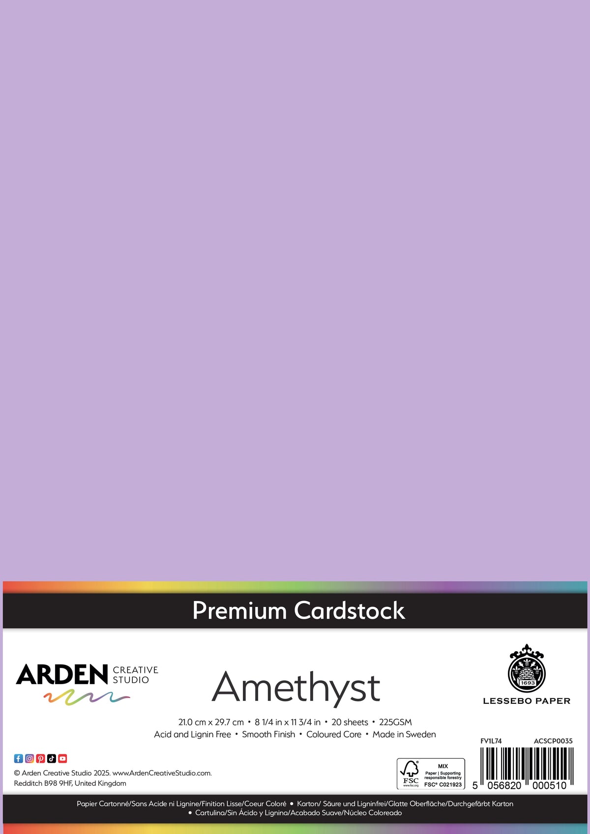 Arden Creative Studio - Premium Cardstock A4 - Amethyst