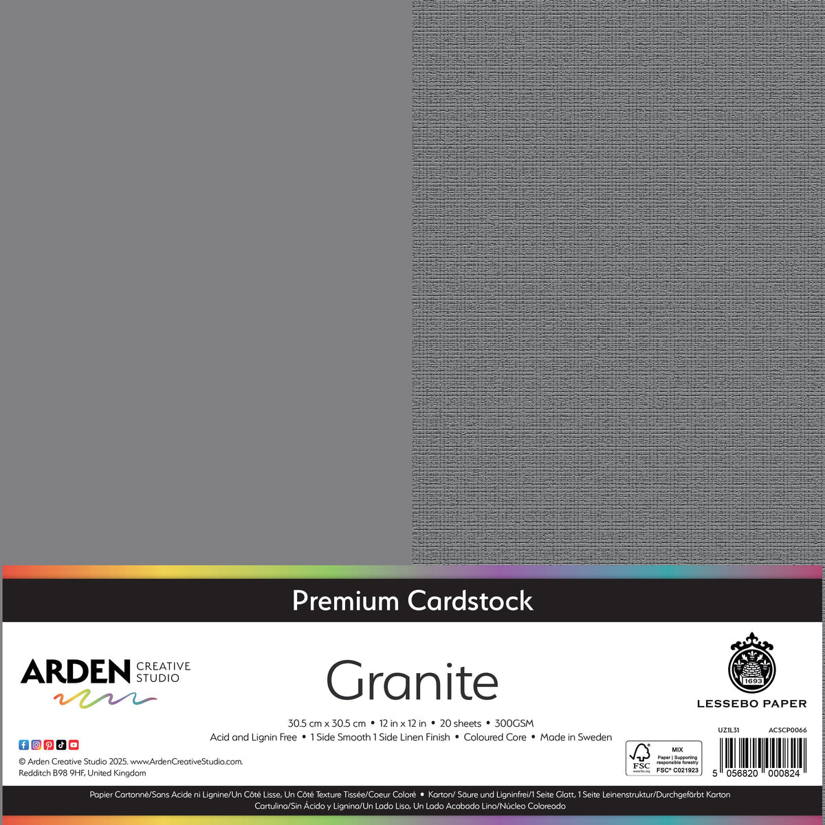 Arden Creative Studio - Premium Cardstock 12x12 - Granite