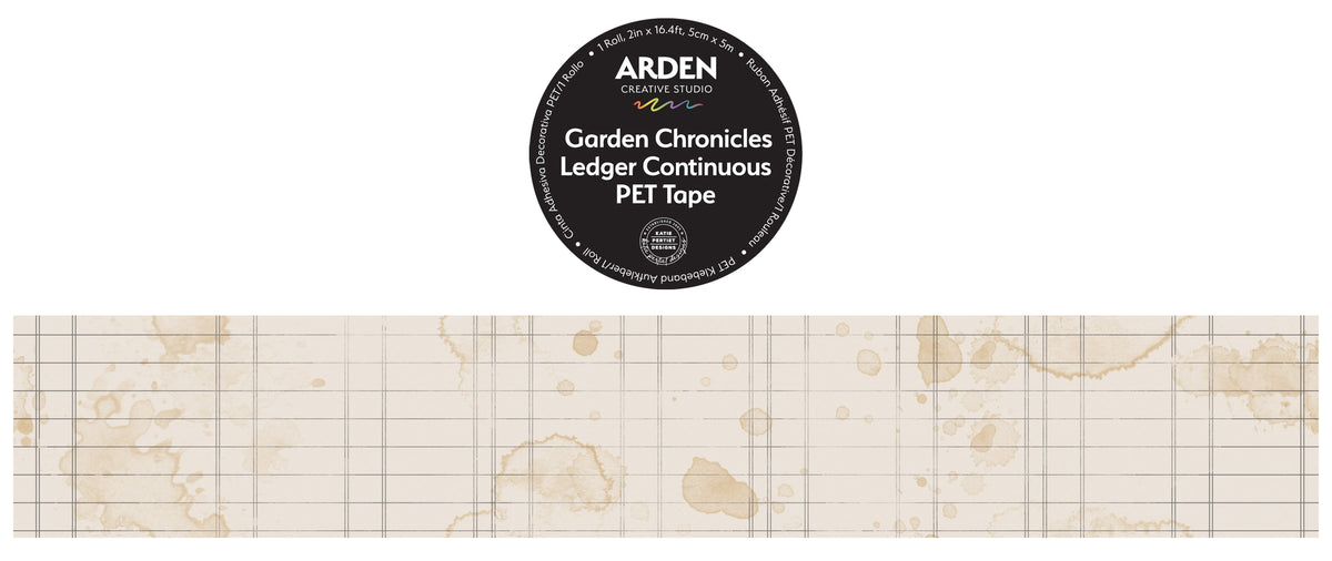 ***Pre-Order*** Arden Creative Studio - Garden Chronicles - Ledger Continuous PET Tape