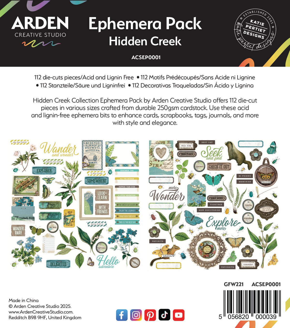 Arden Creative Studio - Hidden Creek - Ephemera Pack