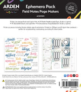 Arden Creative Studio - Field Notes - Page Makers Ephemera Pack