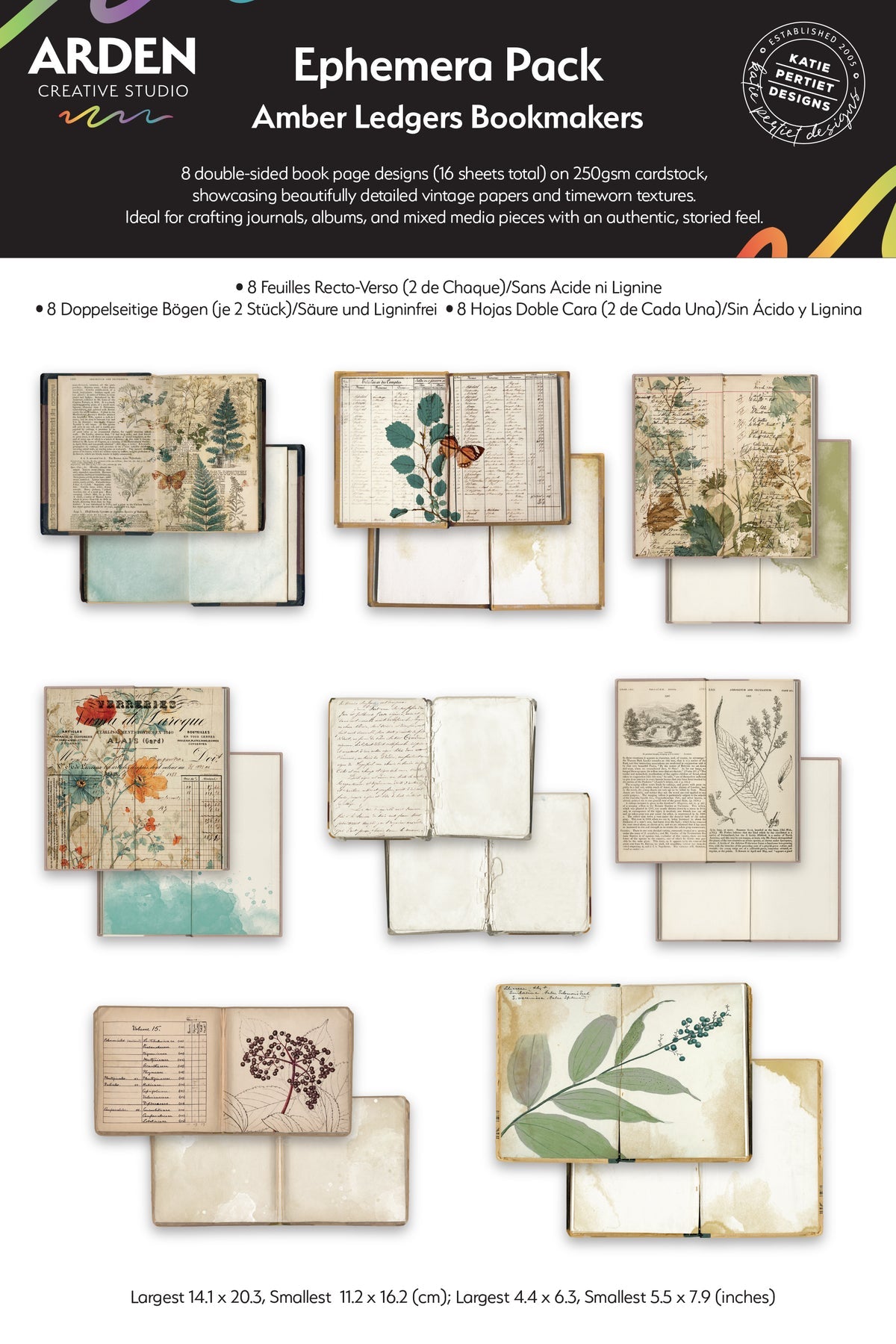 Arden Creative Studio - Amber Ledgers - Bookmakers Ephemera Pack