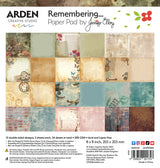 Arden Creative Studio - Remembering - 8in x 8in Paper Pad