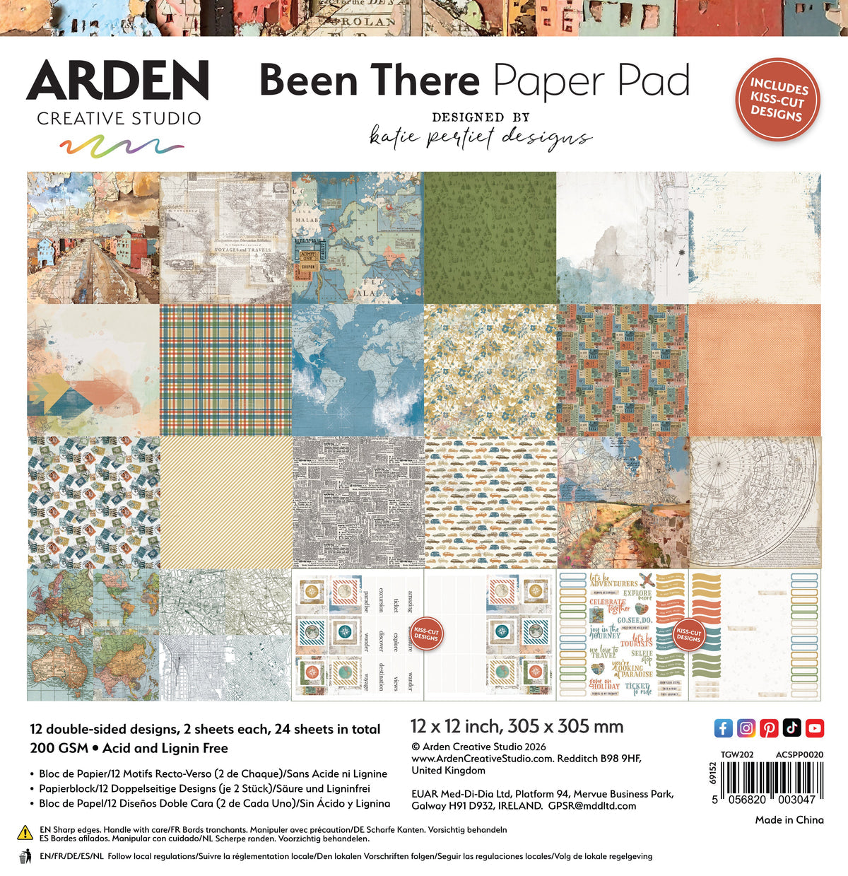 Arden Creative Studio - Been There -12in x 12in Paper Pad
