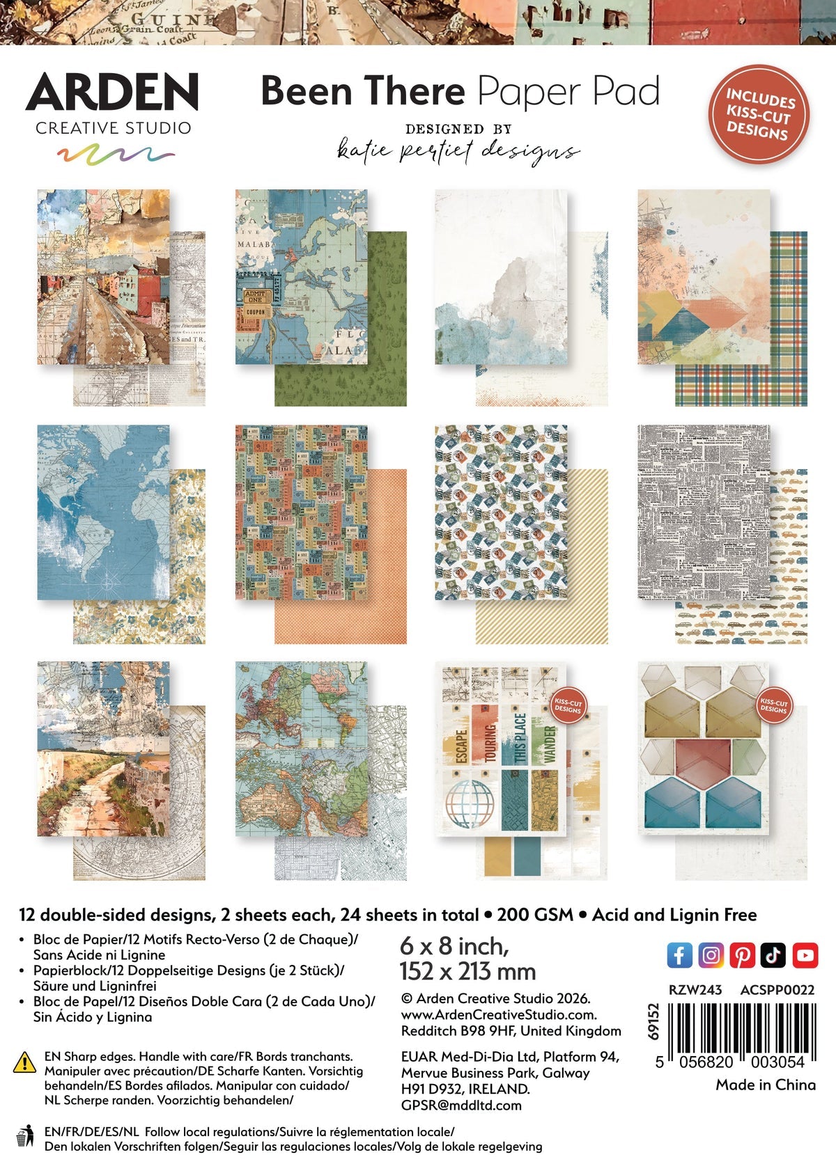 Arden Creative Studio - Been There - 6in x 8in Paper Pad