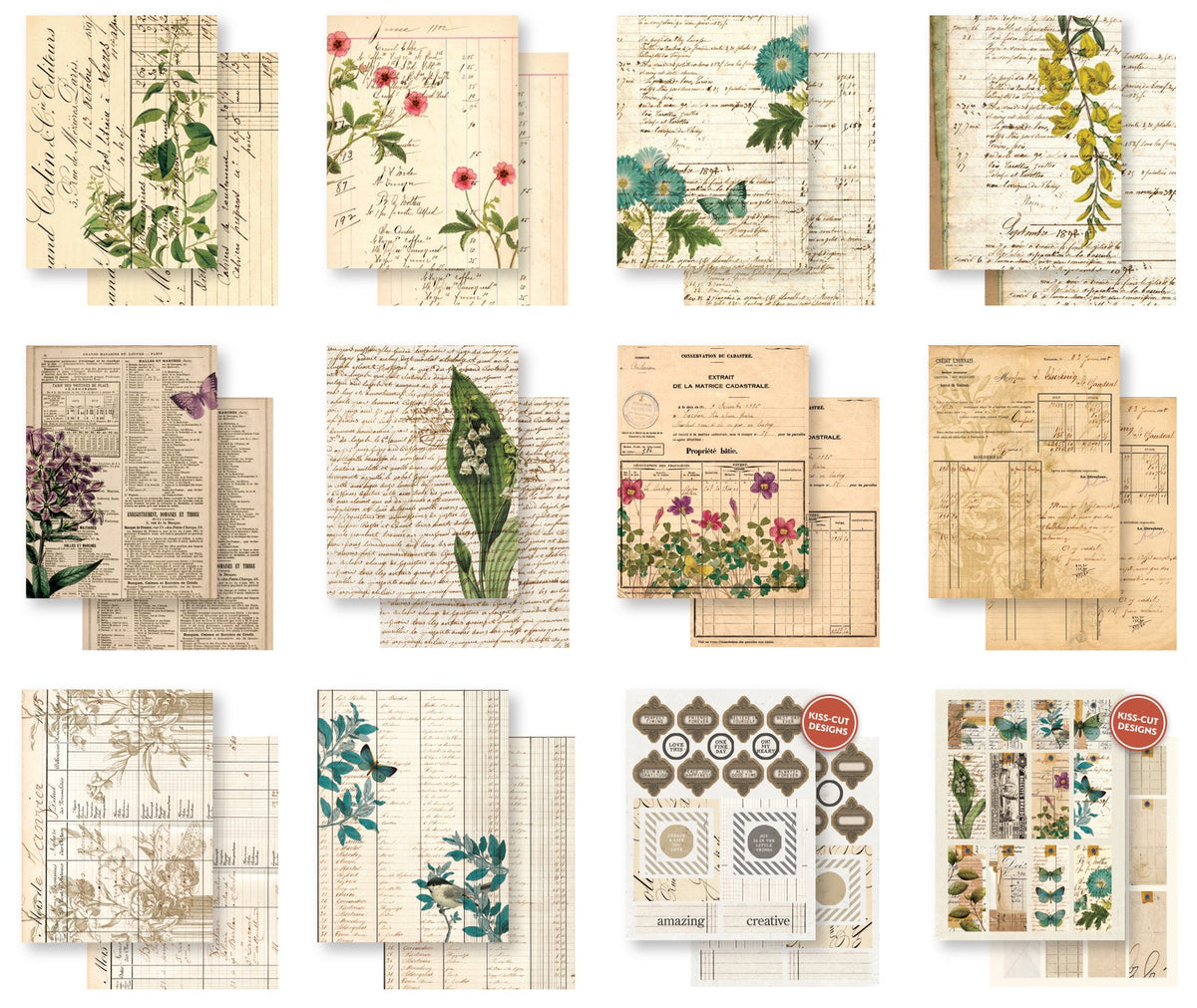 Arden Creative Studio - Garden Chronicles - Vintage Makers Ledger Essentials - 6in x 8in Paper Pad