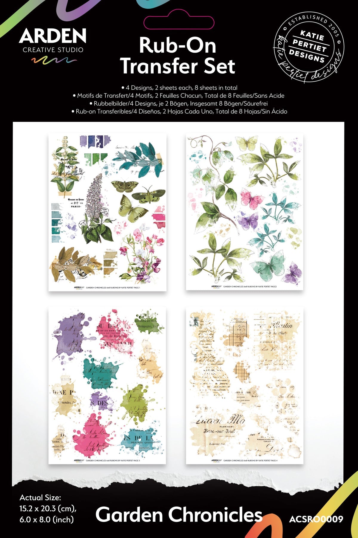Arden Creative Studio - Garden Chronicles - 6in x 8in Rub-On Transfer Set