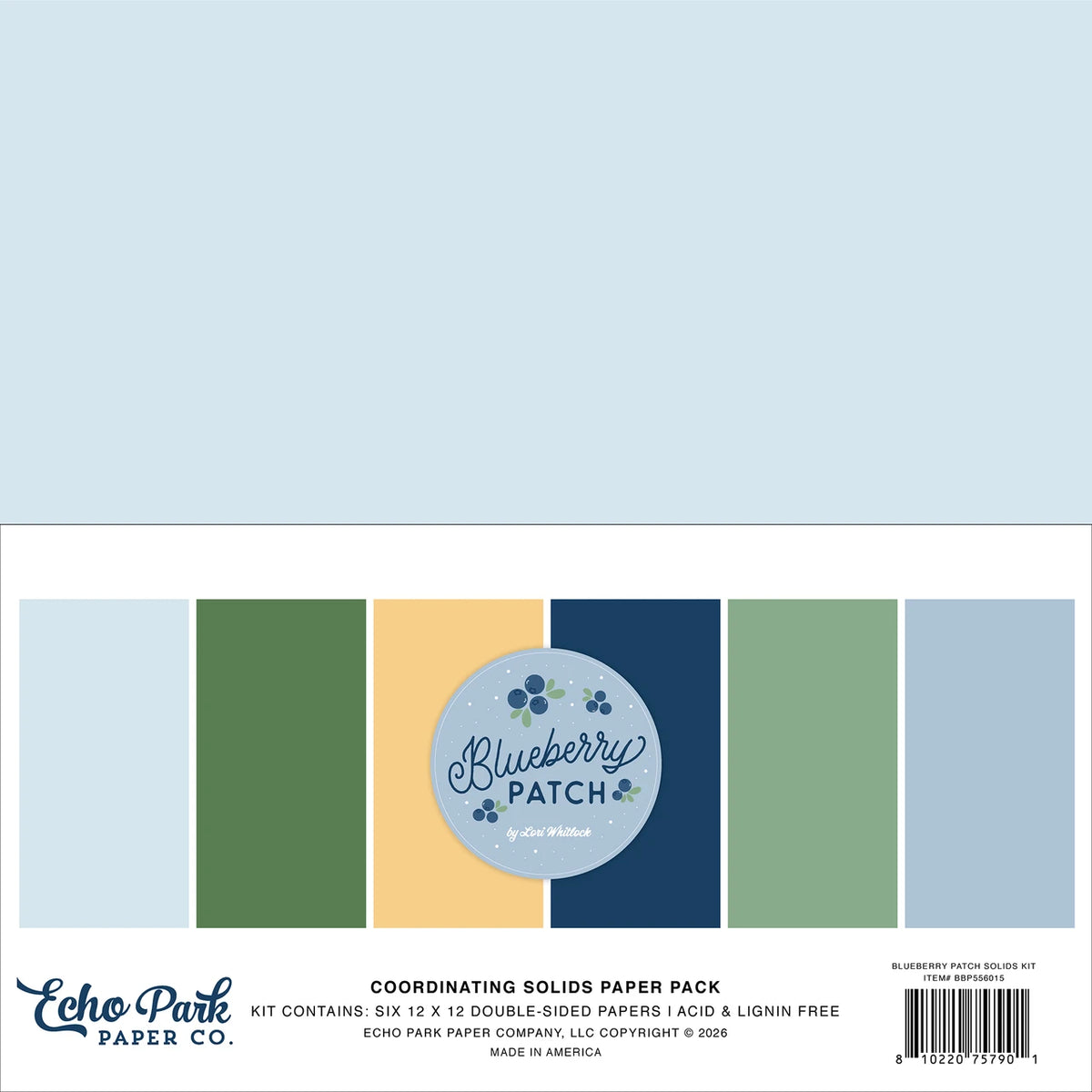 ***Pre-Order*** Echo Park - Blueberry Patch - Solids Kit