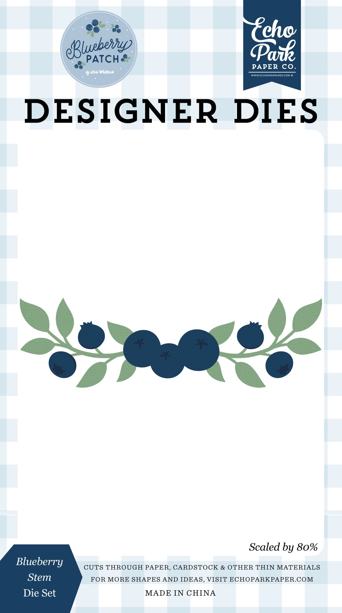 ***Pre-Order*** Echo Park - Blueberry Patch - Blueberry Stem Die Set