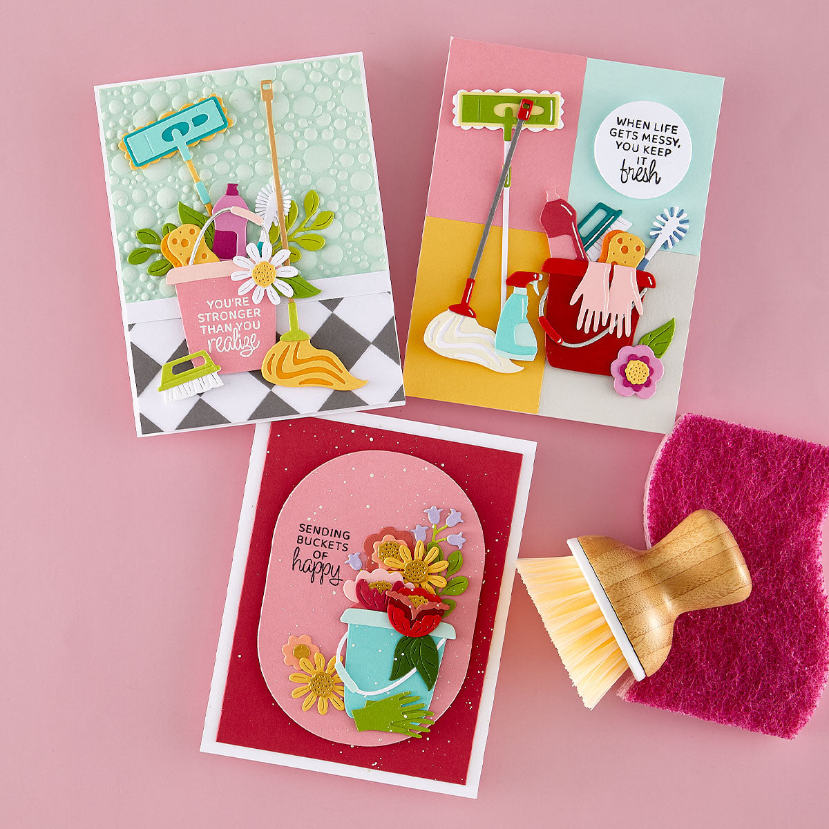Spellbinders - Suds & Buds 3D Embossing Folder