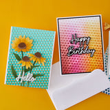 Spellbinders - Cascading Dots 3D Embossing Folder and Stencil Bundle by Simon Hurley
