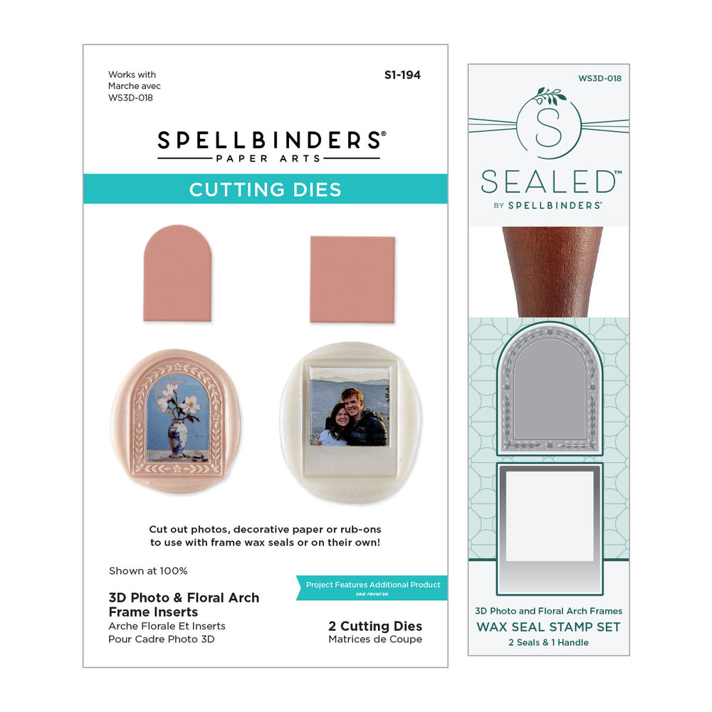 ***Pre-Order*** Spellbinders - 3D Photo & Floral Arch Frames Wax Seal Stamps and Die Bundle